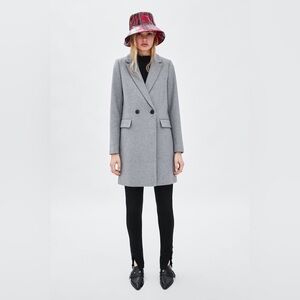 [NWOT] ZARA Grey Wool Blend Coat